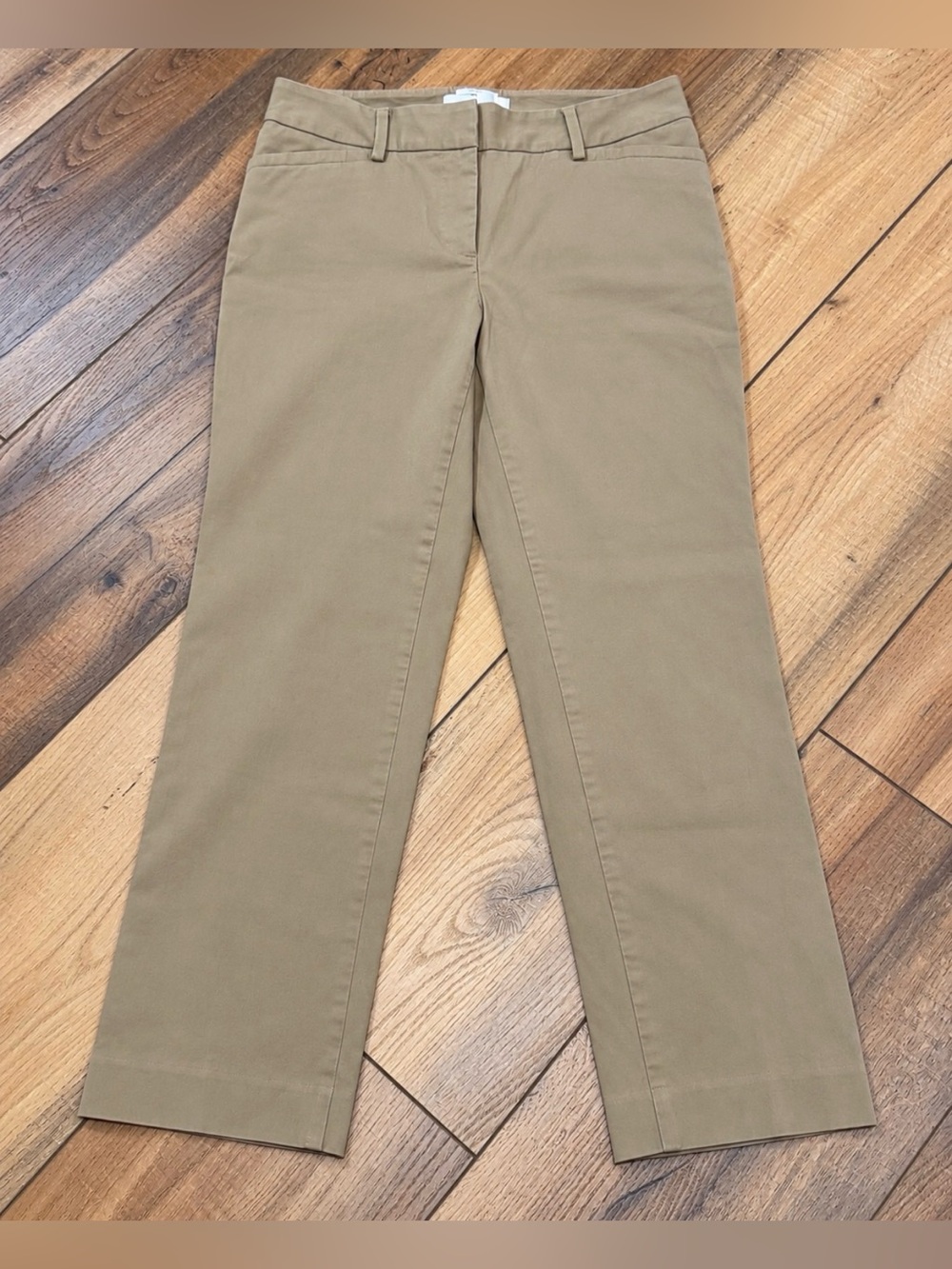 Talbots Petites Womens Straight Leg Chinos - Khaki